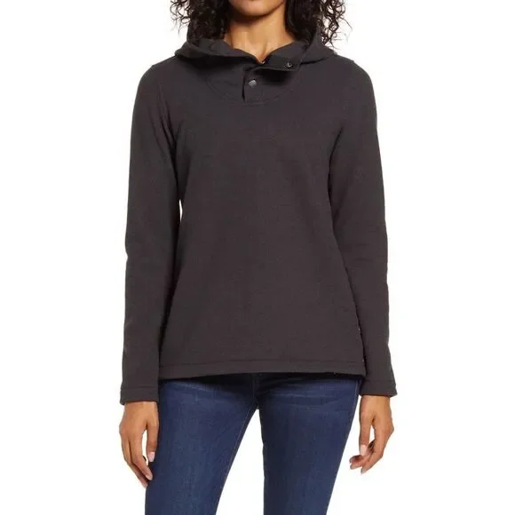 The North Face Knit Stitch Pullover Snap On Hoodie.Heathered Gray. Sz XS - Picture 11 of 13